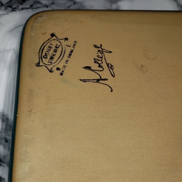 𝅺Denby Stoneware Greenwheat Oven Dish with cover and handle vintage like new - Picture 7 of 11